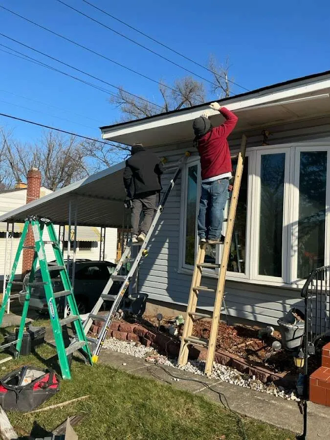 Restoration crew performing exterior repair in Prattville